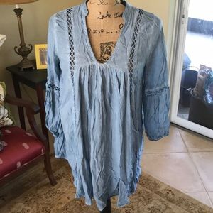 Oddy small Blue Tunic; includes JG shrug/wrap OSFM